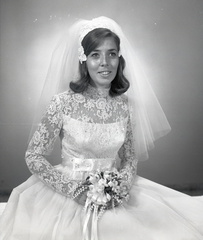 4055- Wessie Osborne wedding dress, July 3, 1971