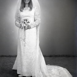 4078- Sylvia Quarles wedding dress Johnston August 17 1971