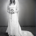 4078- Sylvia Quarles wedding dress, Johnston, August 17, 1971