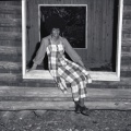 4113- MHS Girls at park and cabin, October 6, 1971