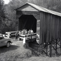 4126- Covered bridge being repaired October 28 1971