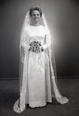 4345- Beverly McGee wedding dress, August 13, 1972