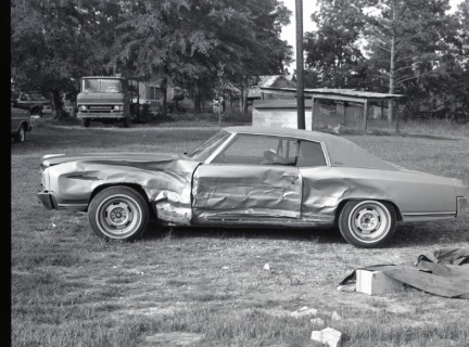 4362- Marion Holloway's wrecked car, September 2, 1972