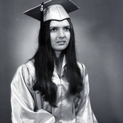 4573 Mickey Edmunds cap and gown photo 26 May 1973