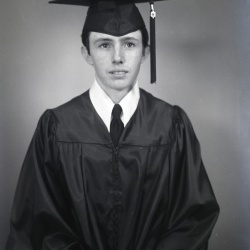 4577 Phillip Holloway cap and gown photo 28 May 1973