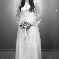4610 Kathy Hughes wedding dress 10 August 1973