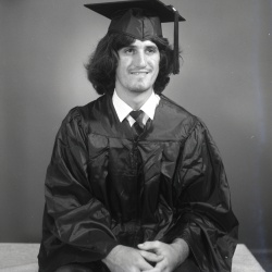 4617 Larry Sellers cap and gown photo 15 August 1973