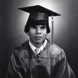 5228 Richard Riddlehoover cap and gown 24 April 1980