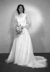5447 Lucinda Collins announcement and wedding dress 1984