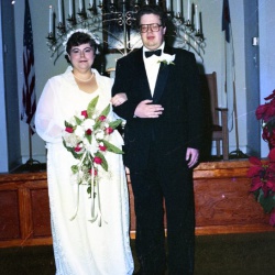 5460 Pauline Dillashaw Wedding announcement and couple 10 November and 30 December 1984
