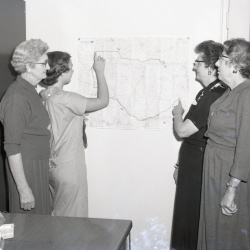M131 McCormick HD women leave for convention 9 October 1958