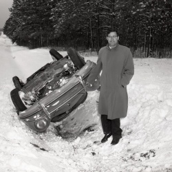 M161 W. B. Woodson wreck in snow on 378 December 11, 1958