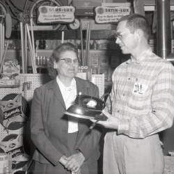 M425 White Hardware giveaway , electric iron April 29, 1961
