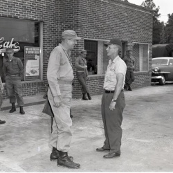 M444 Marines stop at Roland Truck Stop June 17, 1961