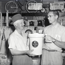 M445 White Hardware giveaway - ice cream churn June 24, 1961