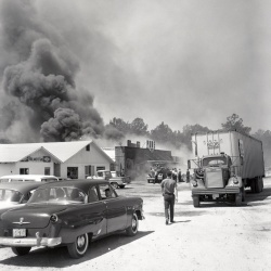 M581 Roland's truck stop burns May 4, 1963