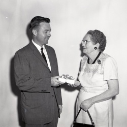 M584 McCormick Mill Service Award goes to Mrs. Crook May 1963