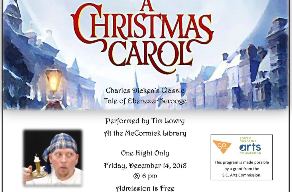 Tim Lowry presents A Christmas Carol – December 14, 2018