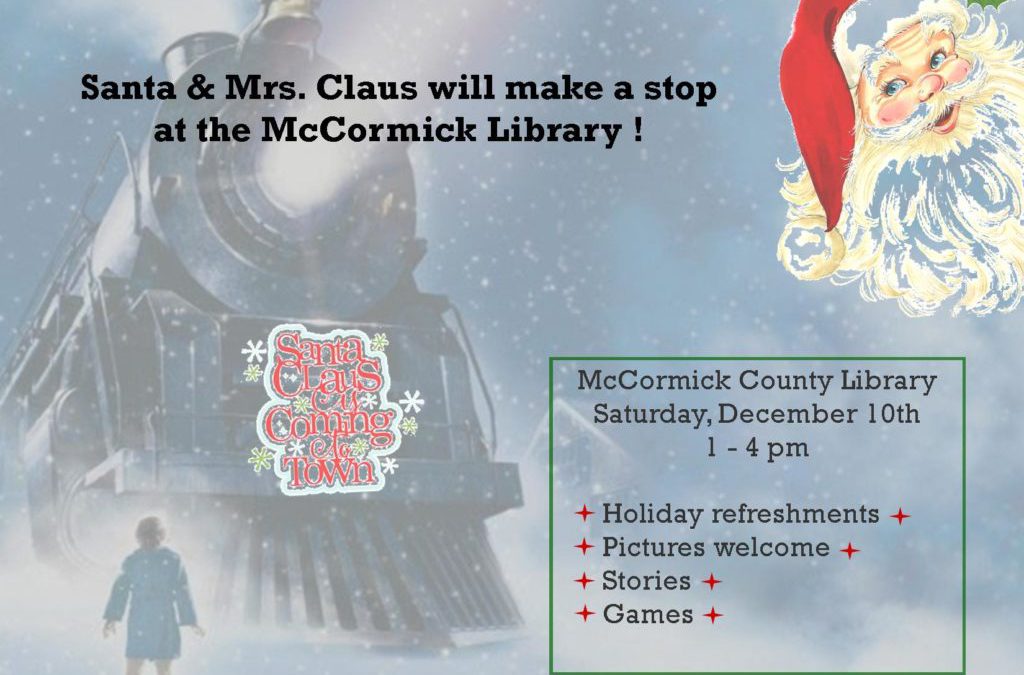 Santa and Mrs. Claus to visit Library – Dec. 10th