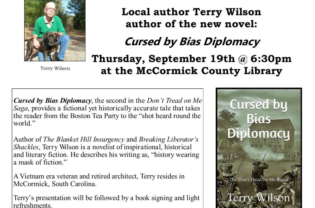 Local Author Terry Wilson on Sept. 19th, 2019
